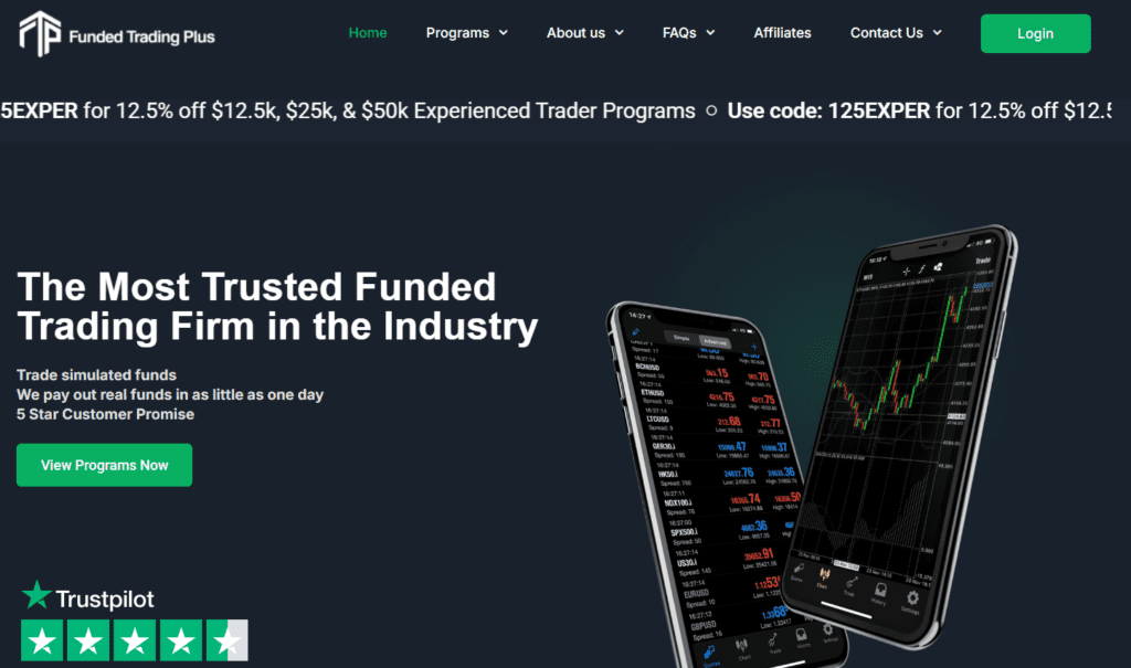 JoinProp Superior capital backing for traders Flexible approach to market activities Competitive fee structure offered Swift withdrawal processing guaranteed Continuous support throughout trading journey Secure a 10% discount on any evaluation account. Click on the Get Funded Now button