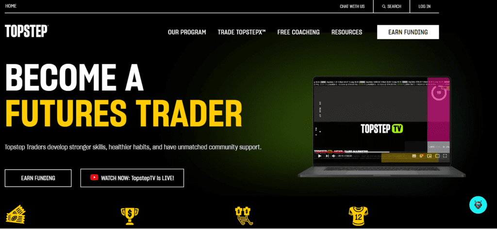 Top Step - Firm Review 2 JoinProp Elite platform for aspiring market professionals Unlock finance careers without capital barriers Swift advancement path to live accounts Generous profit sharing structure available Personalized coaching from industry veterans