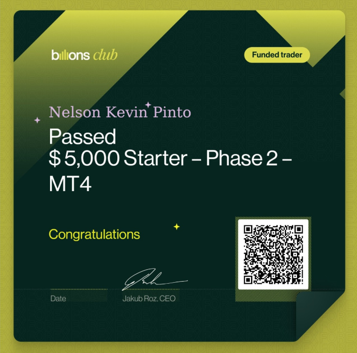 One Prop Trader a Day – Meet Kevin Pinto: The Indian Scalper Trading for Freedom, Not Riches 3 Kevin Pinto funded certificate 1