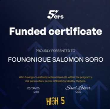 Salomon Soro funded certificate