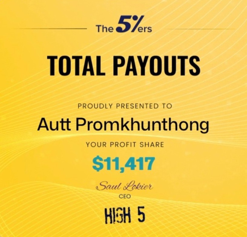 One Prop Trader a Day - Meet Autt Promkhunthong: He Stopped Predicting and Started Trailing 3 Autt Promkhunthong funded certificate