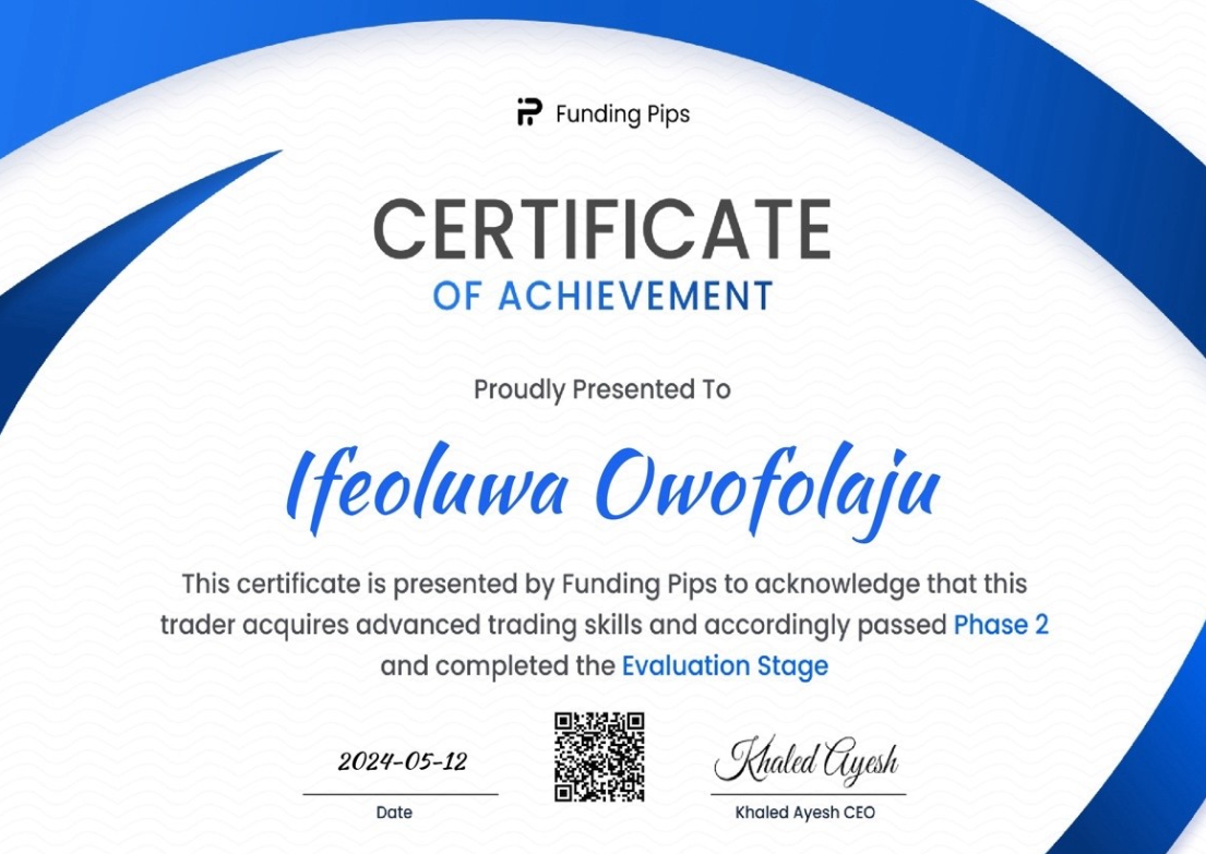 Owofolaju Ifeoluwa funded certificate