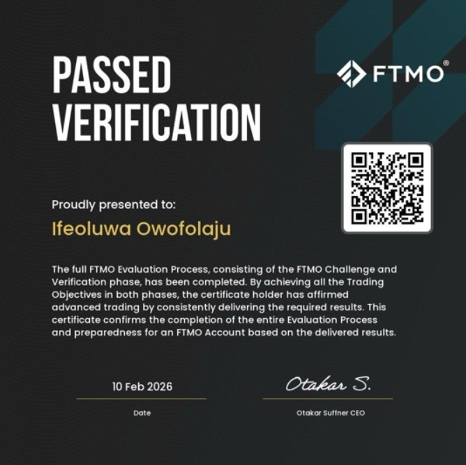 Owofolaju Ifeoluwa FTMO passed verification