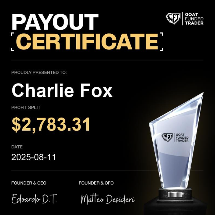 One Prop Trader a Day - Meet Charlie Fox: He Trades With AI Agents, Not Gut Feelings 4 Charlie Fox certificate