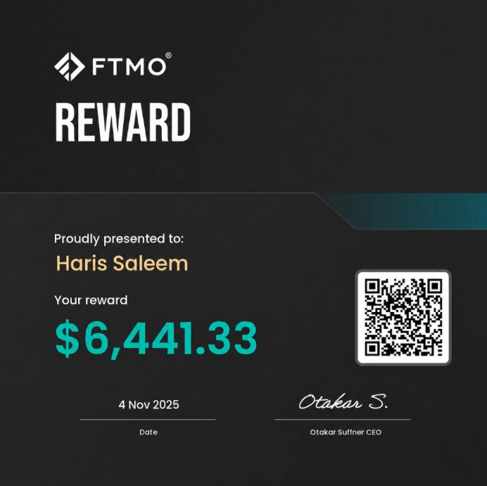 One Prop Trader a Day - Rana Harris Saleem: Sometimes the Best Trade Is No Trade 4 Rana Harris Saleem funded certificate