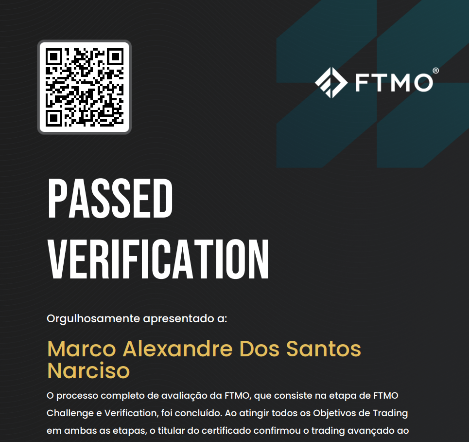 Marco Narciso FTMO certificate
