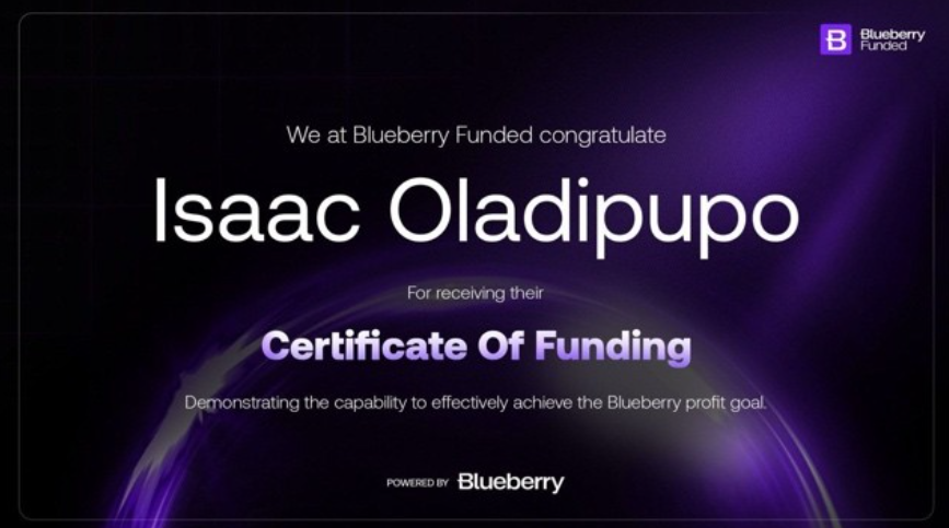 Isaac Oladipupo certificate