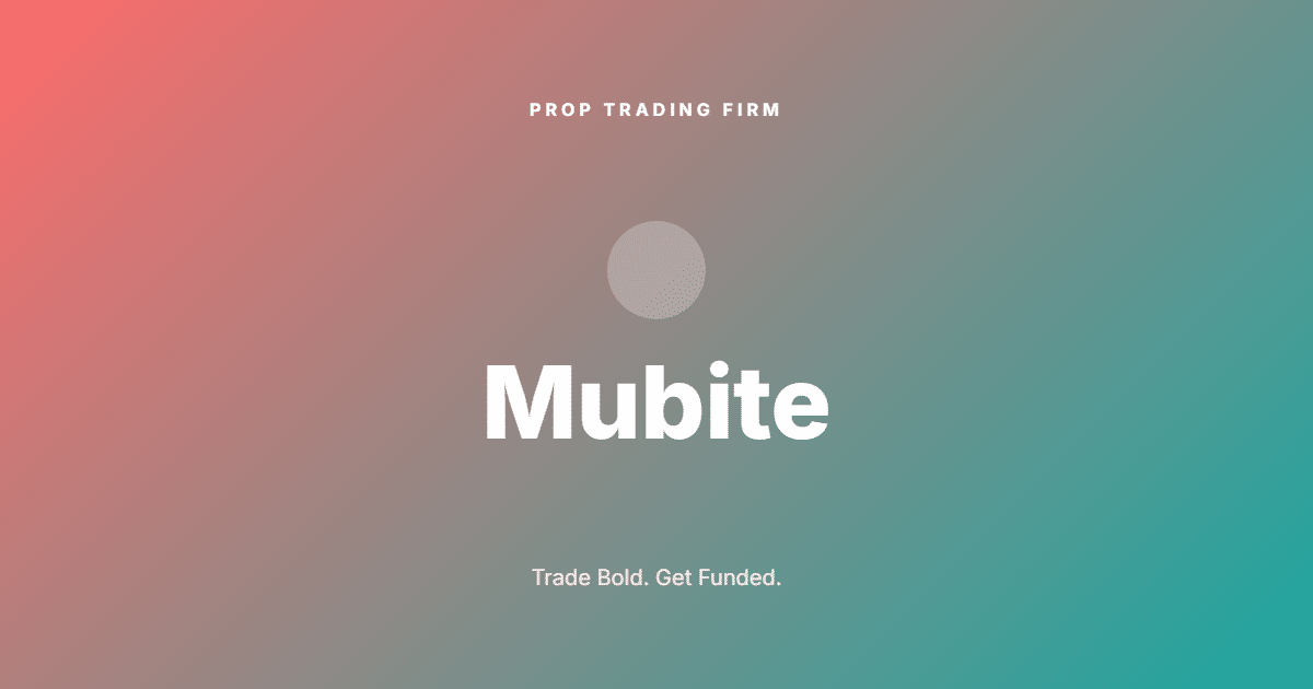 Mubite Discount Code 1 JoinProp Use code JOINPROP for 25% off at Mubite, applied through our exclusive JoinProp link. Mubite is a crypto prop trading firm offering instant funding and 1-Step / 2-Step challenges, funded crypto accounts up to $200,000, profit splits up to 90%, and on-demand payouts – trading on Bybit with up to 1:100 leverage. It scores 7.8/10 in our review.