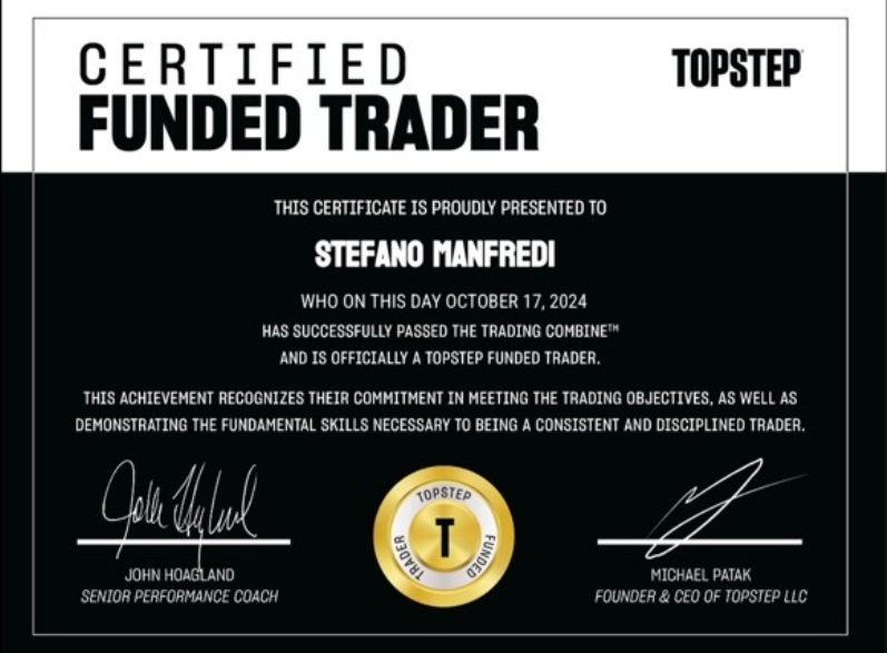 Stefano Manfredi certificate
