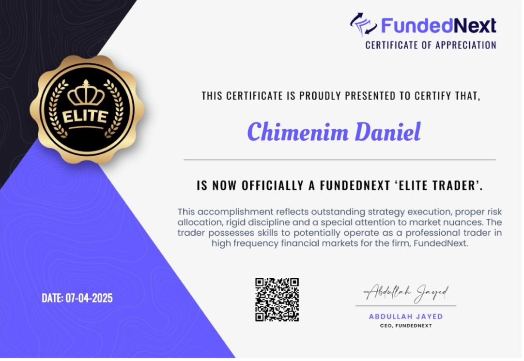 Chimenim Andrew Daniel certificate