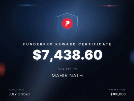 Mahir Nath prop firm payout certificate