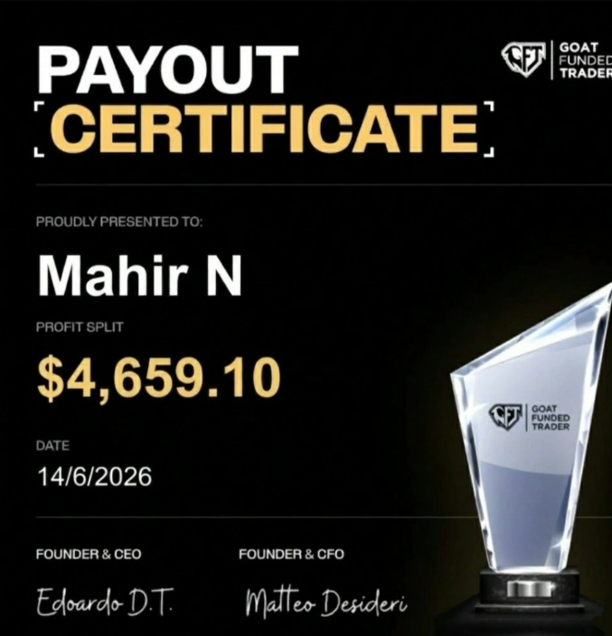 Mahir Nath prop firm payout certificate