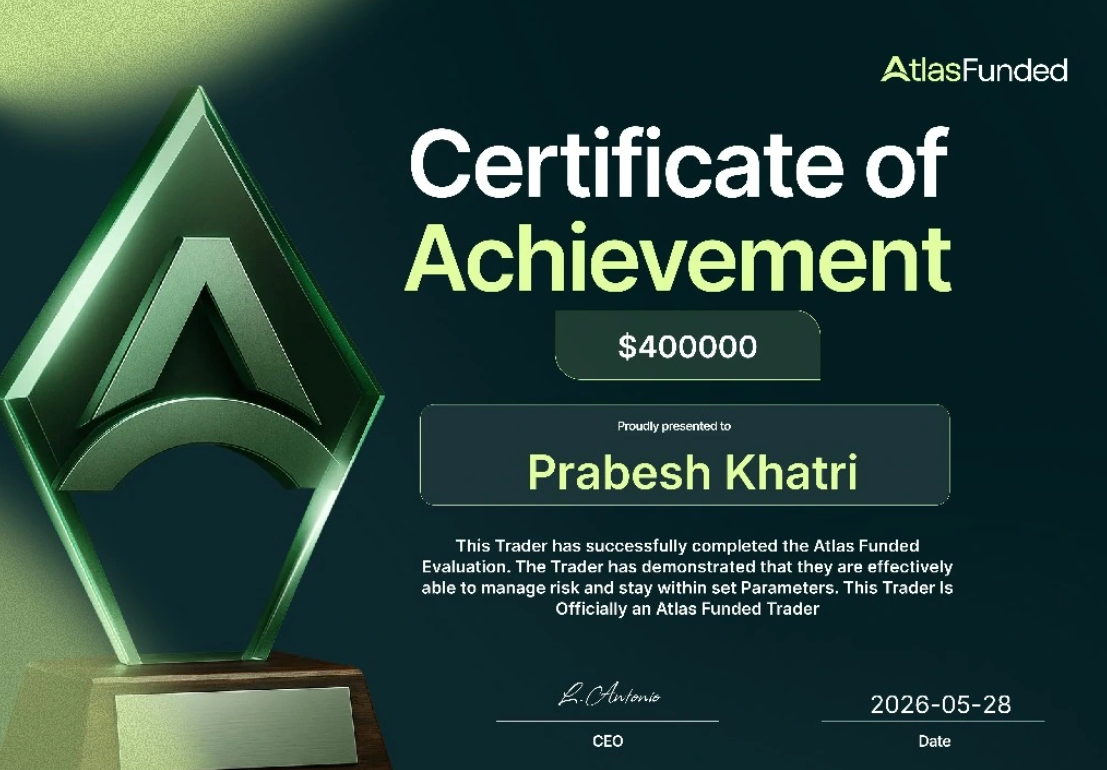 Prabesh Khatri prop firm funded certificate