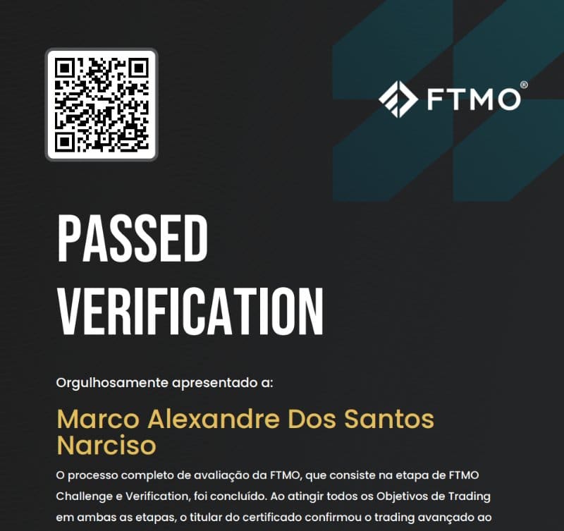 About Marco Narciso FTMO certification / payout proof
