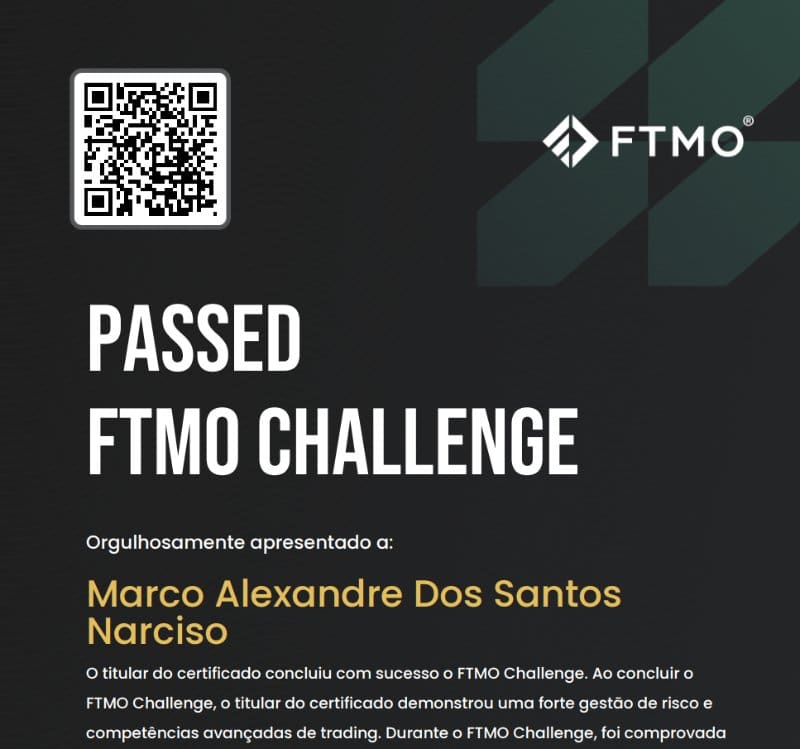 Marco Narciso FTMO certificate