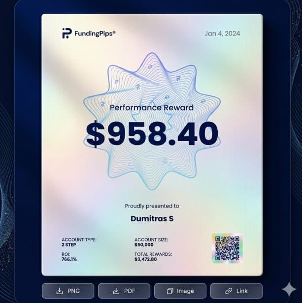 Silviu Dumitraș payout certificate