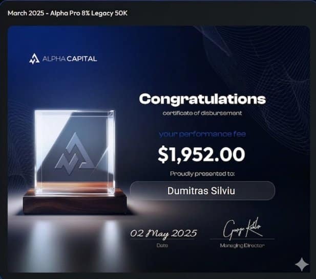 Silviu Dumitraș payout certificate