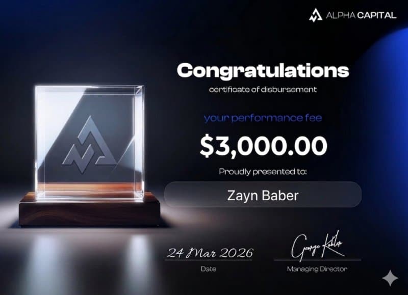 Zayn Baber prop firm funded certificate