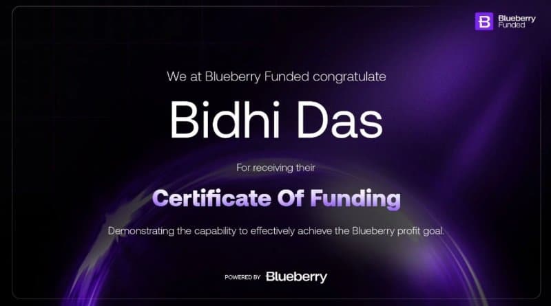 Bidhi Das funded certificate