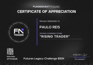 Paulo Reis FundedNext Futures Legacy Challenge certificate