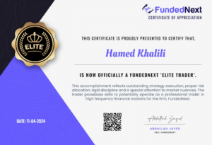 Hamed Khalili FundedNext certificate