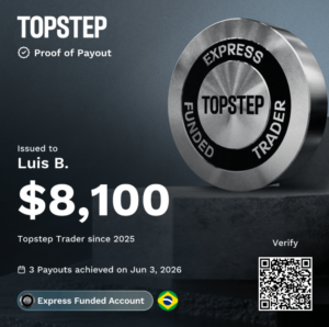 Topstep proof of payout for Luis B., 8,100 dollars, 3 payouts achieved on 3 June 2026