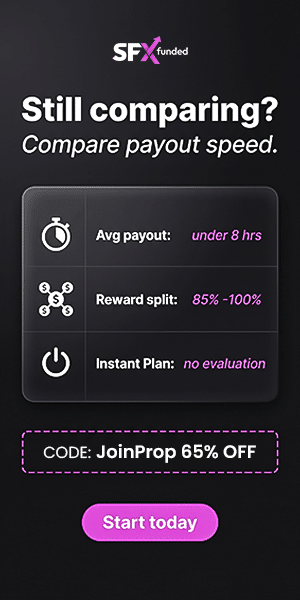 SFX Funded: compare payout speed. Use code JOINPROP for 65% off